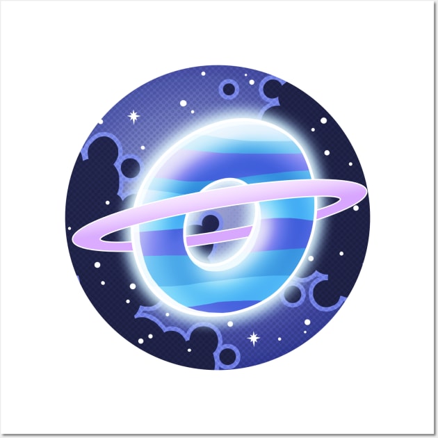 O is for outer space Wall Art by fredherringbooks